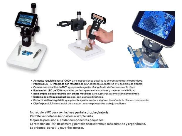 &ua MICROSCOPIO YAXUN YX-AK32 30W 1000X